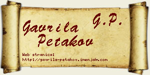 Gavrila Petakov vizit kartica